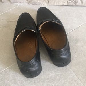 Black leather shoes